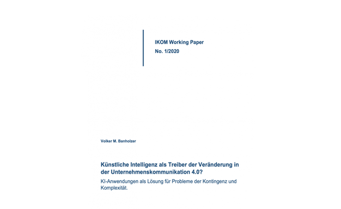 Already published in 2020 and just under 50 pages long, the paper is a good resource and inspiration for the advancement of the profession for many reasons. Thus, it insightfully traces the changing demands on communication that go far beyond the application of AI in corporate communications.
