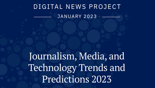 Das Digital News Projectgibt basierend auf einer Befragung von 303 Führungskräften in 53 Ländern einen Einblick in Trends und Prognosen für Journalismus, Medien und Technologie im Jahr 2023. Hierbei zeigt sich, dass 2023 das Jahr des Durchbruchs für KI und die Anwendung im Journalismus wird.