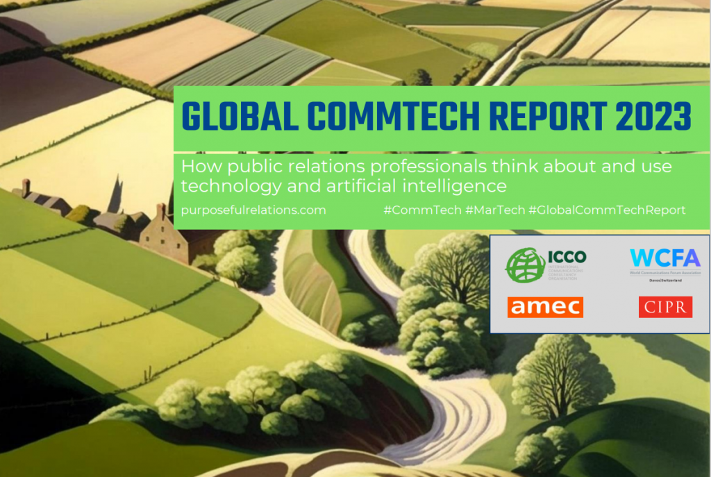 The Global CommTech Report explores how PR & communications professionals around the world think about and use communications technology. For this, an online survey was conducted between December 2022 and March 2023 with 329 PR & communications professionals from Africa, Asia Pacific, Europe, the Middle East, North America and Latin America.