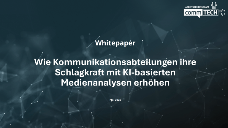 Whitepaper: Wie Kommunikationsabteilungen ihre Schlagkraft mit KI-basierten Medienanalysen erhöhen
