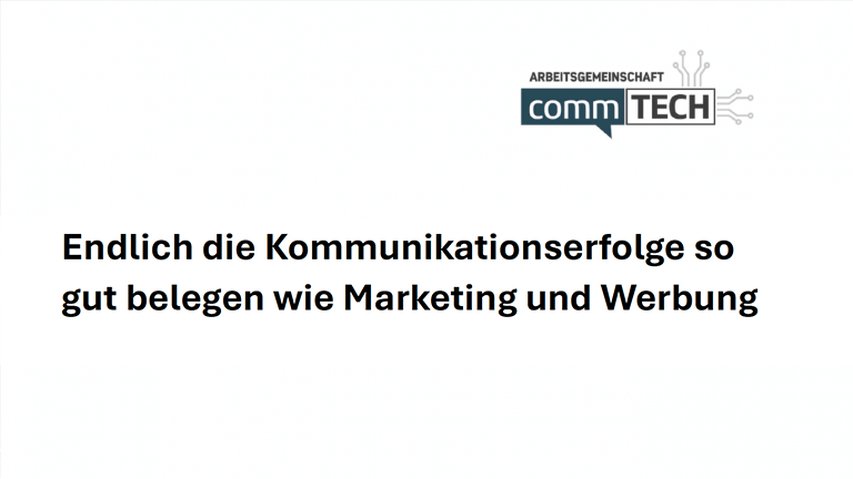 Impulspapier: Kommunikationserfolge belegen wie Marketing und Werbung