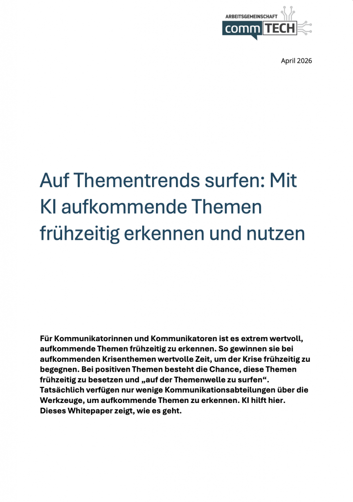 Whitepaper: Auf Thementrends surfen – Mit KI aufkommende Themen frühzeitig erkennen und nutzen